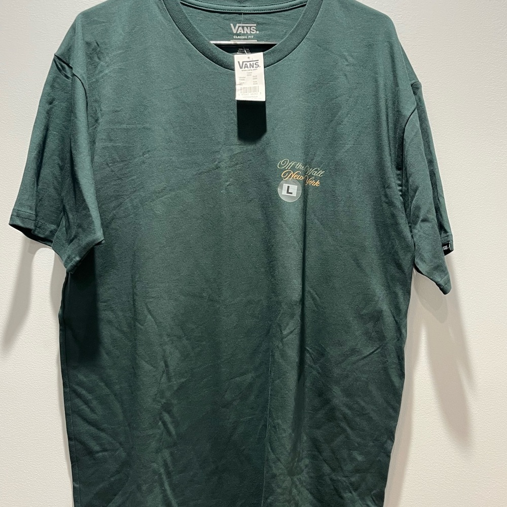 Men's Vans of The Wall L, Sage Color Class Fit Shirt,100% Cotton